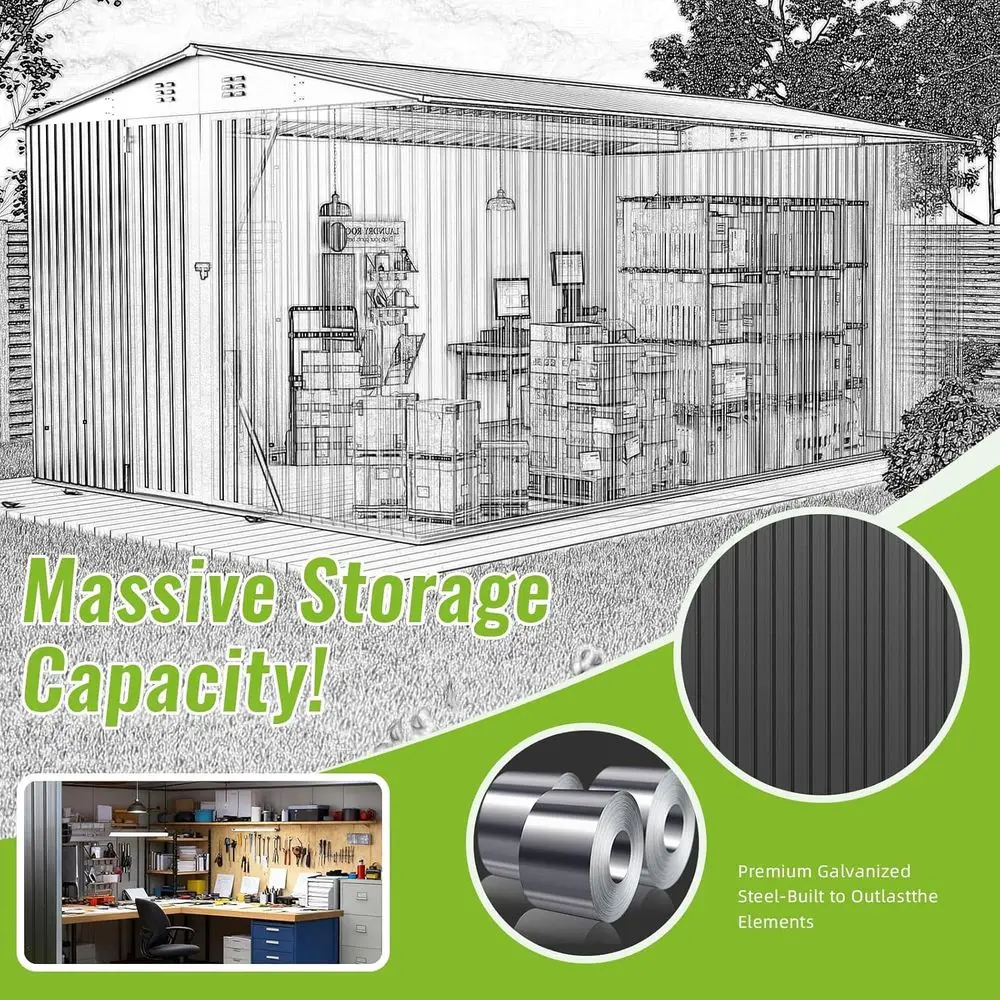 Durable Metal Outdoor Storage  - огляд і ціна Gardening Tools Equipment