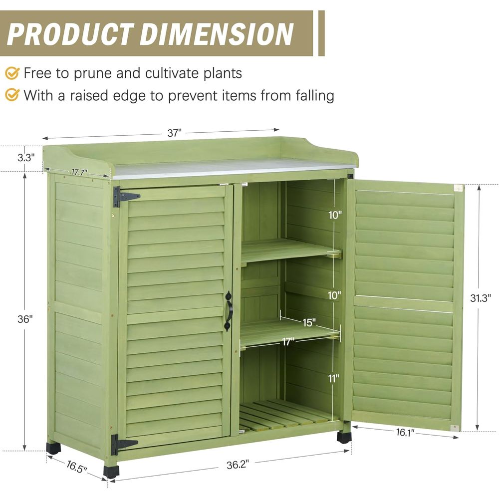 Outdoor Potting Bench with Met - огляд і ціна Gardening Tools Toolstation