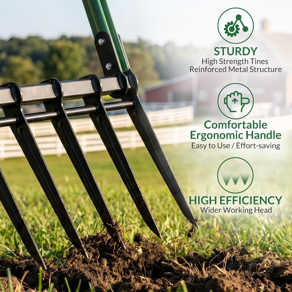 Heavy Duty 5-Tine Broad Fork G - огляд і ціна Gardening Tools Heavy Duty