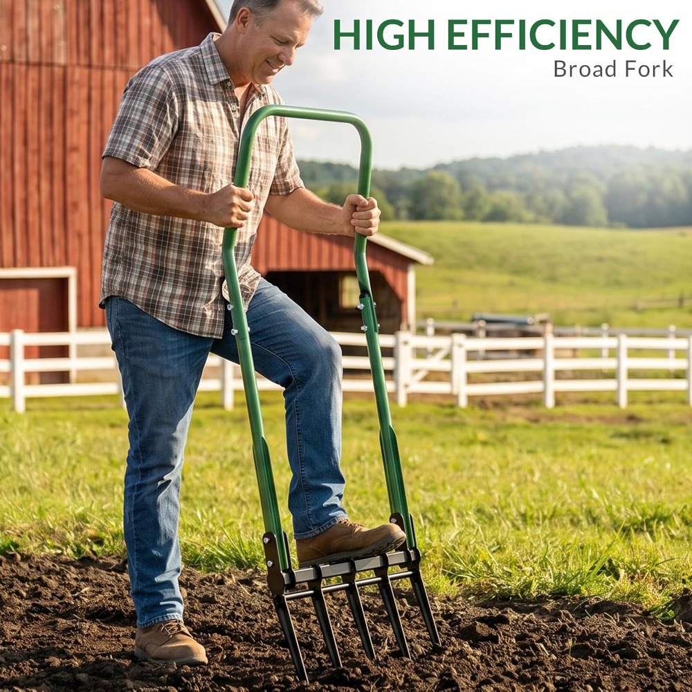 Heavy Duty 5-Tine Broad Fork G - огляд і ціна Gardening Tools Heavy Duty