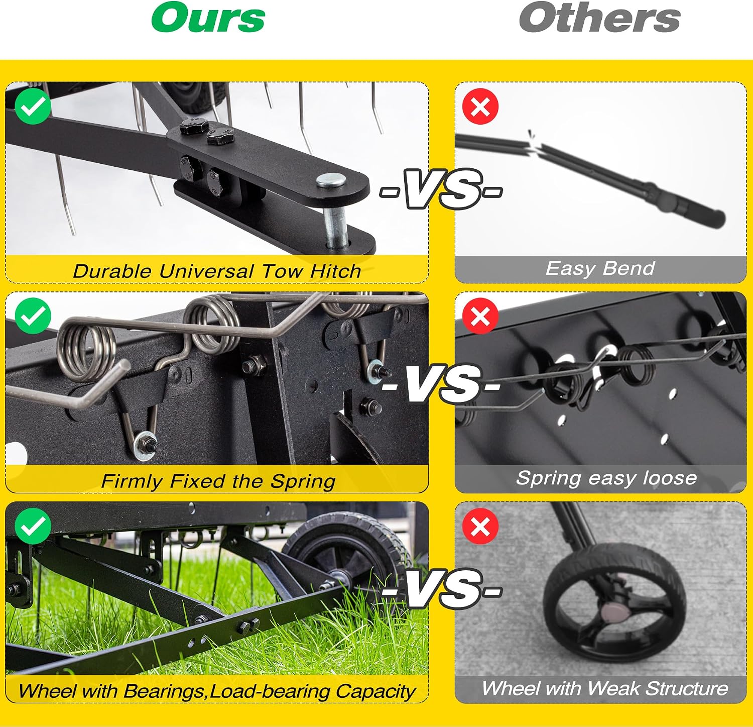Tow Behind Lawn Dethatcher Rak - огляд і ціна Gardening Tools Equipment