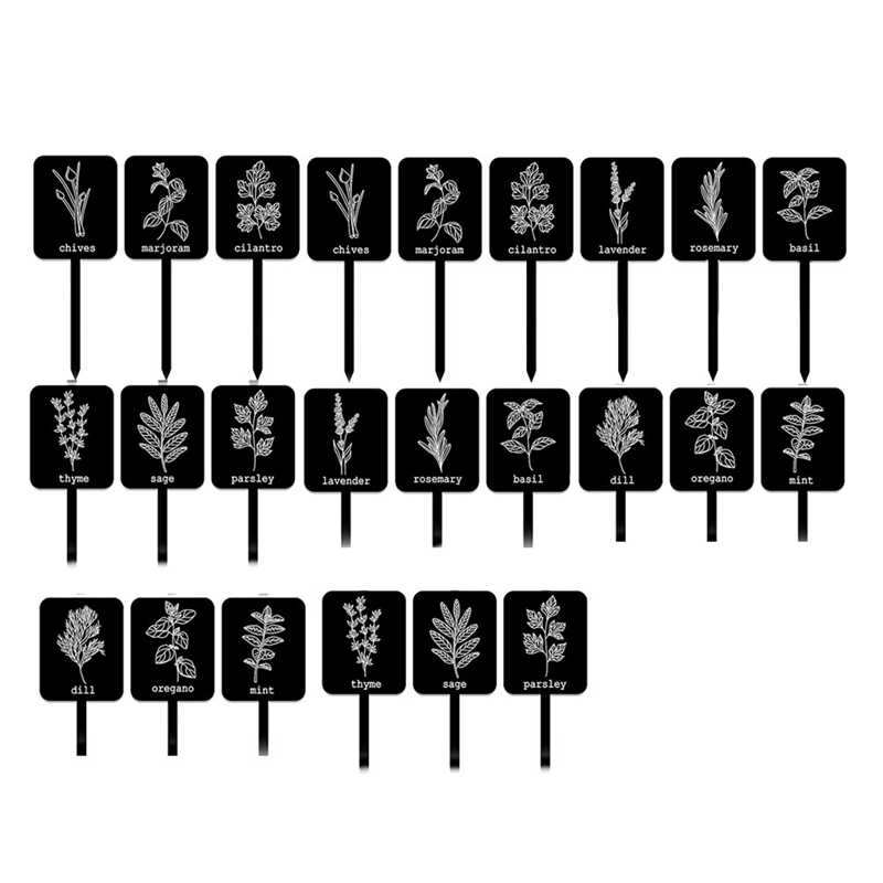 24Pcs Acrylic Plant Label Sign - огляд і ціна Gardening Tools With Names