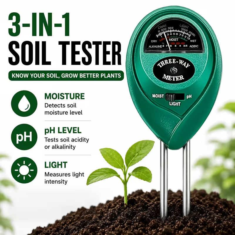 3-in-1 Soil Tester (Moisture,  - огляд і ціна Gardening Tools Equipment