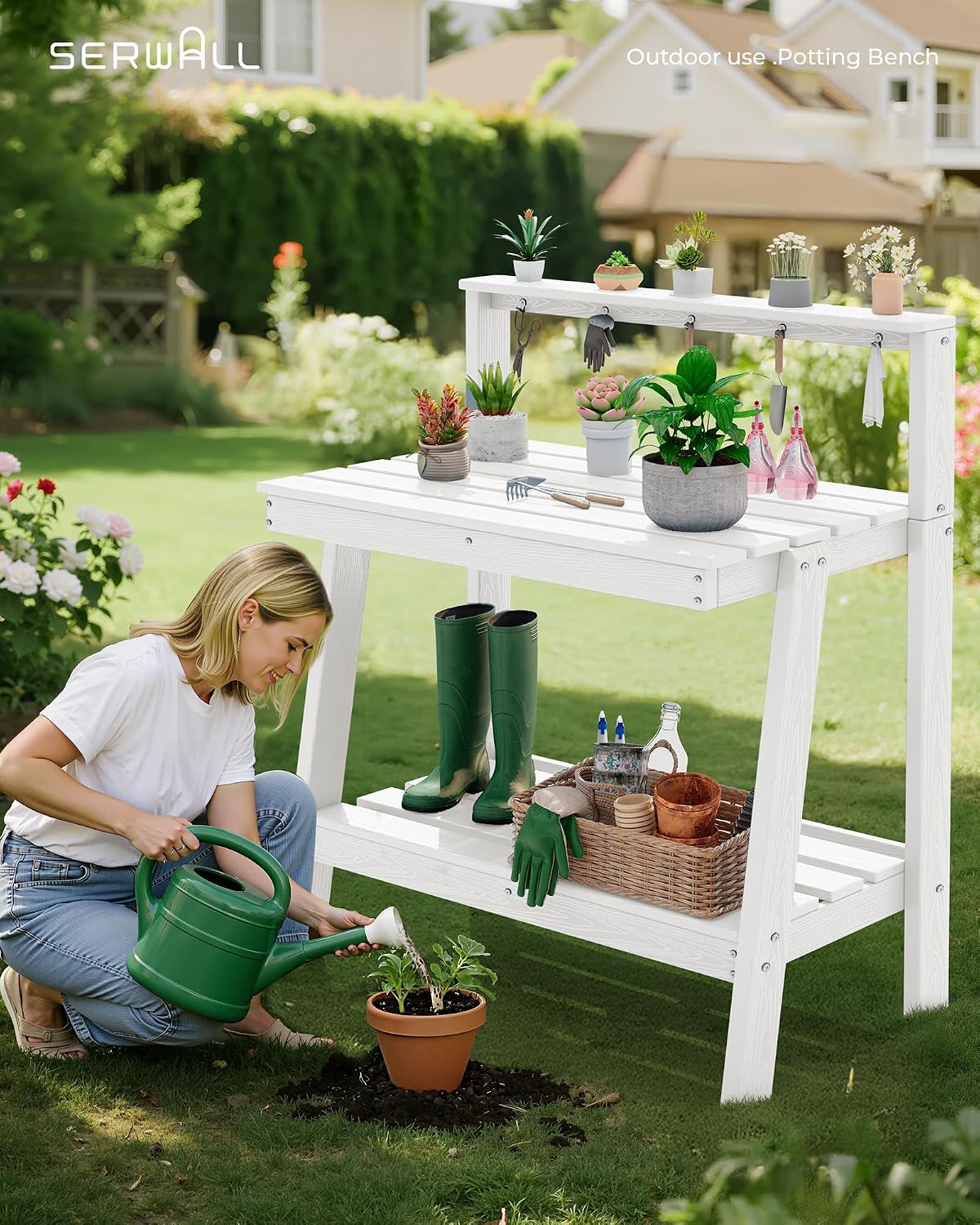 Outdoor Potting Bench with Sto - огляд і ціна Gardening Tools Heavy Duty