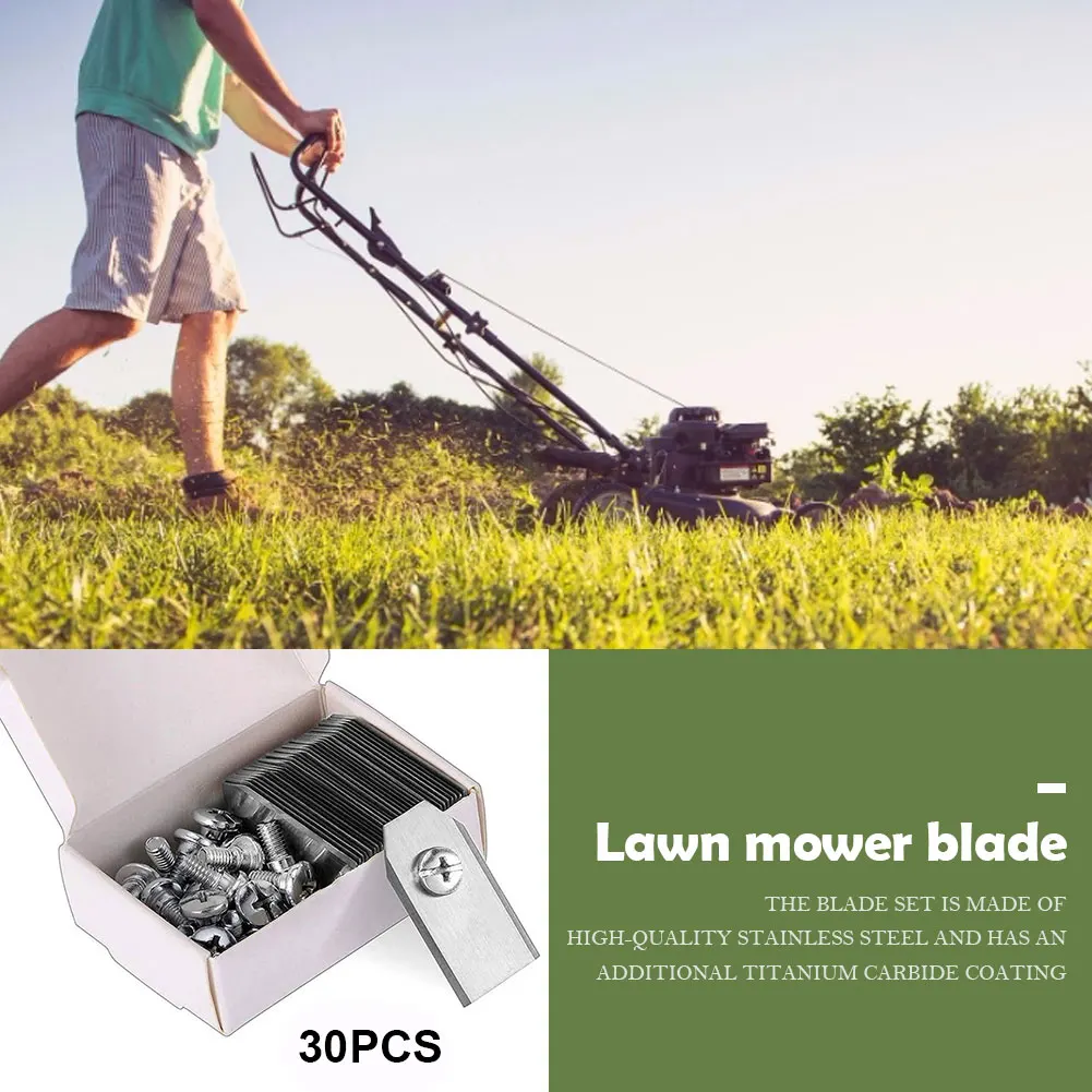 30PCS Lawn Mower Cutting Blade - огляд і ціна Gardening Tools Basic
